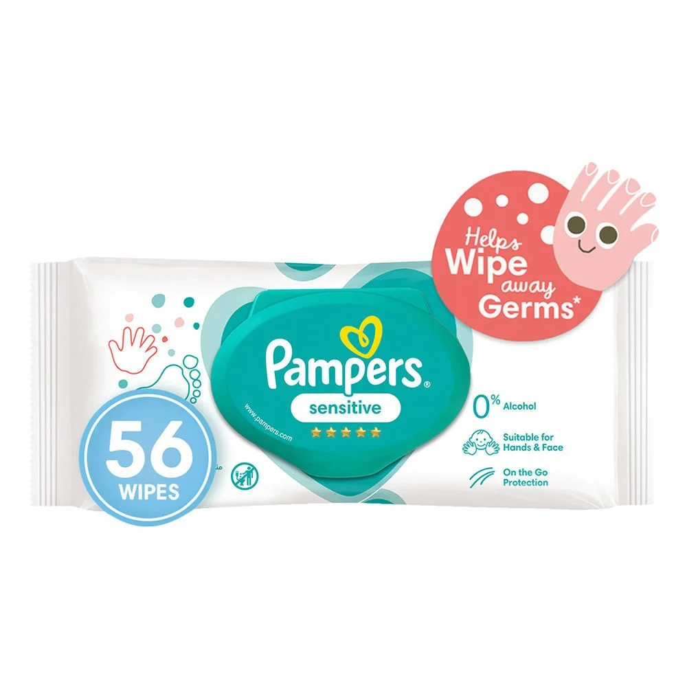 PAMPERS SENSITIVE WIPES 56 PEC