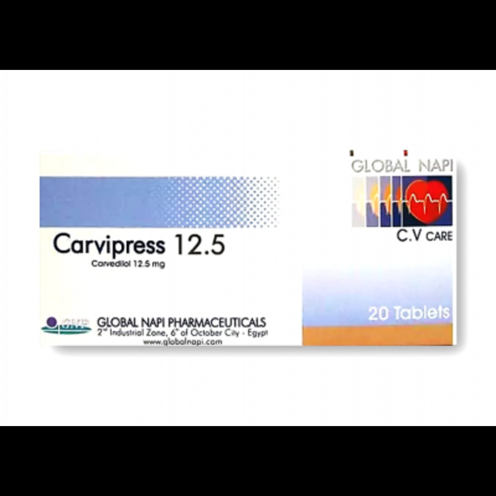 CARVIPRESS 12.5 MG 20 TAB