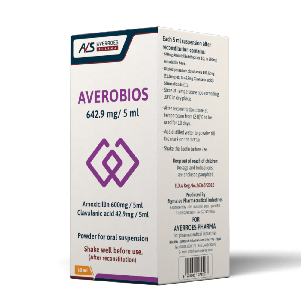 AVEROBIOS 642.9 MG/5ML SYRUP 75 ML